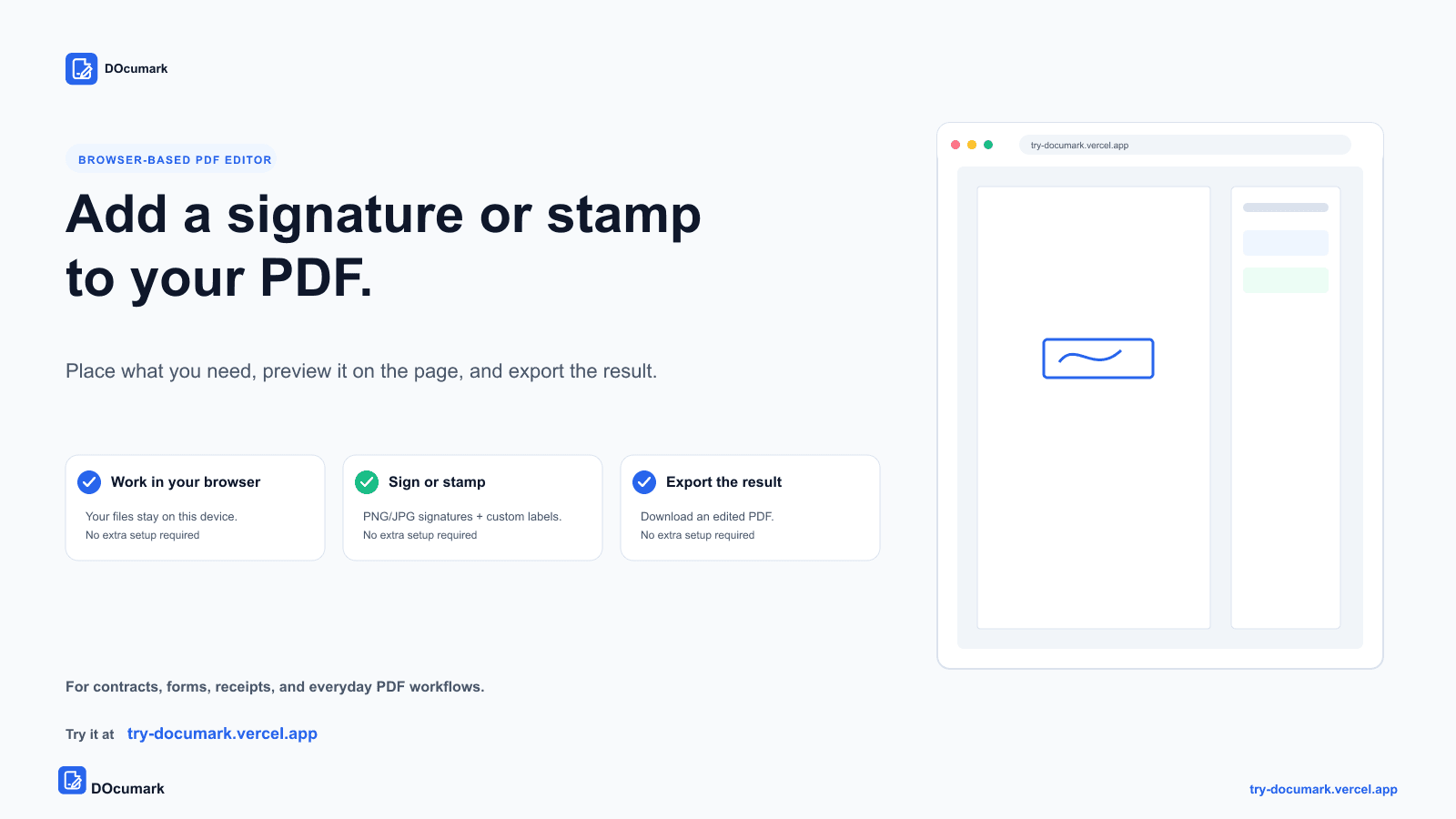 DOcumark interface